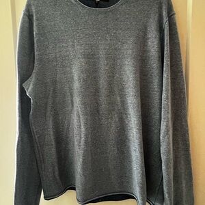 rag & bone Men's Charcoal Crewneck Sweater